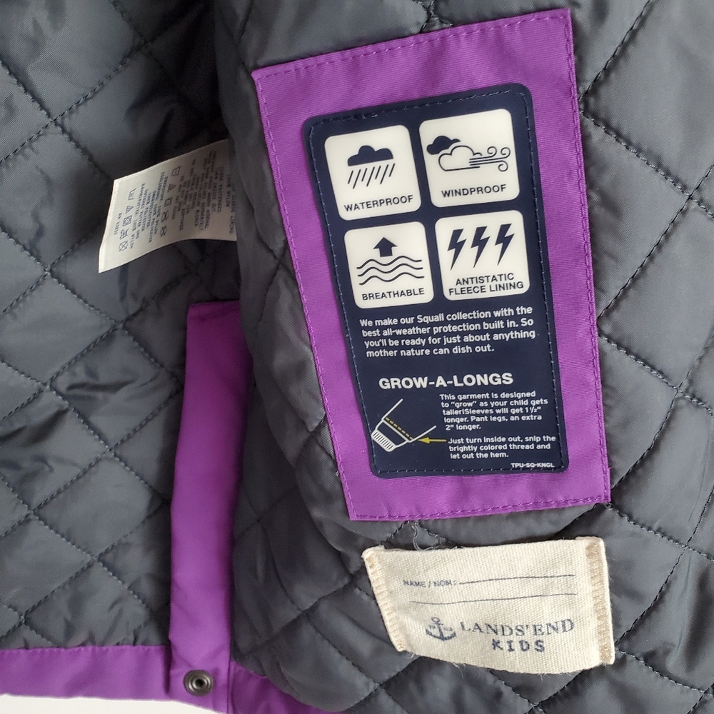 Kids Lands End Squall Jacket Size M(10-12) - Picture 8 of 8
